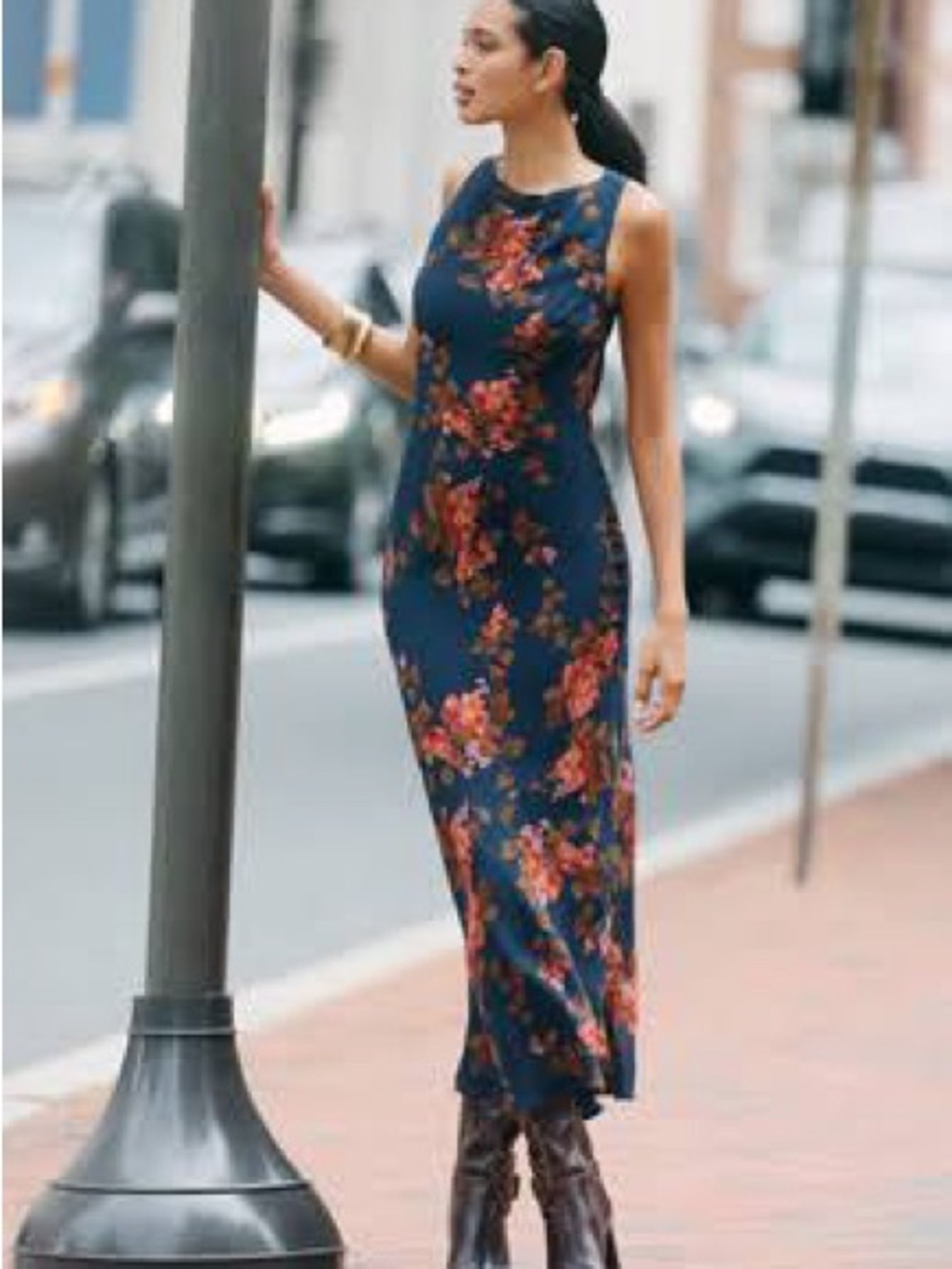 Reformation Prescott Navy Lyric Floral Maxi Dress wedding guest dress - Picture 13 of 16